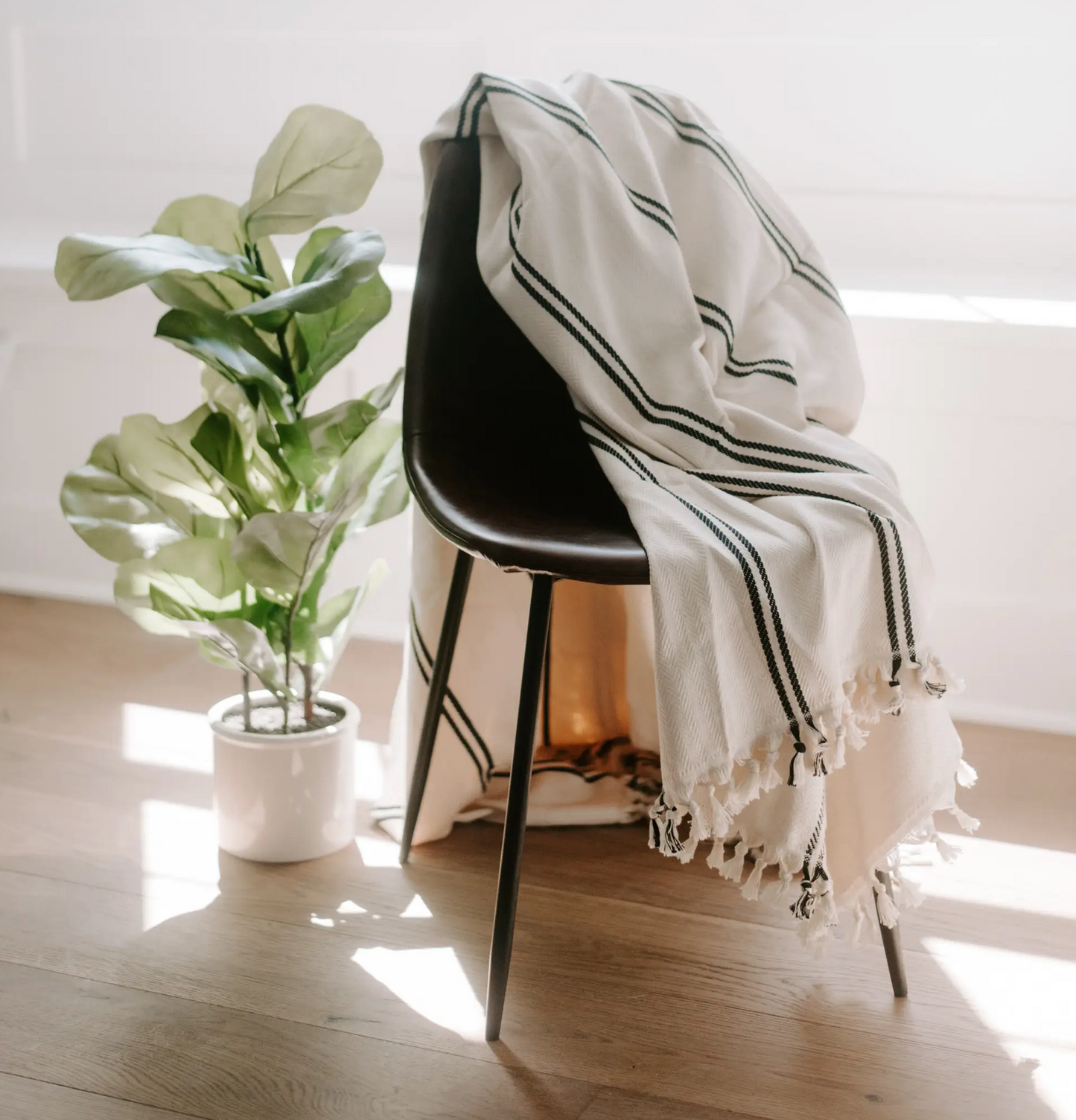 Becca Turkish Throw Blanket - Two Stripe
