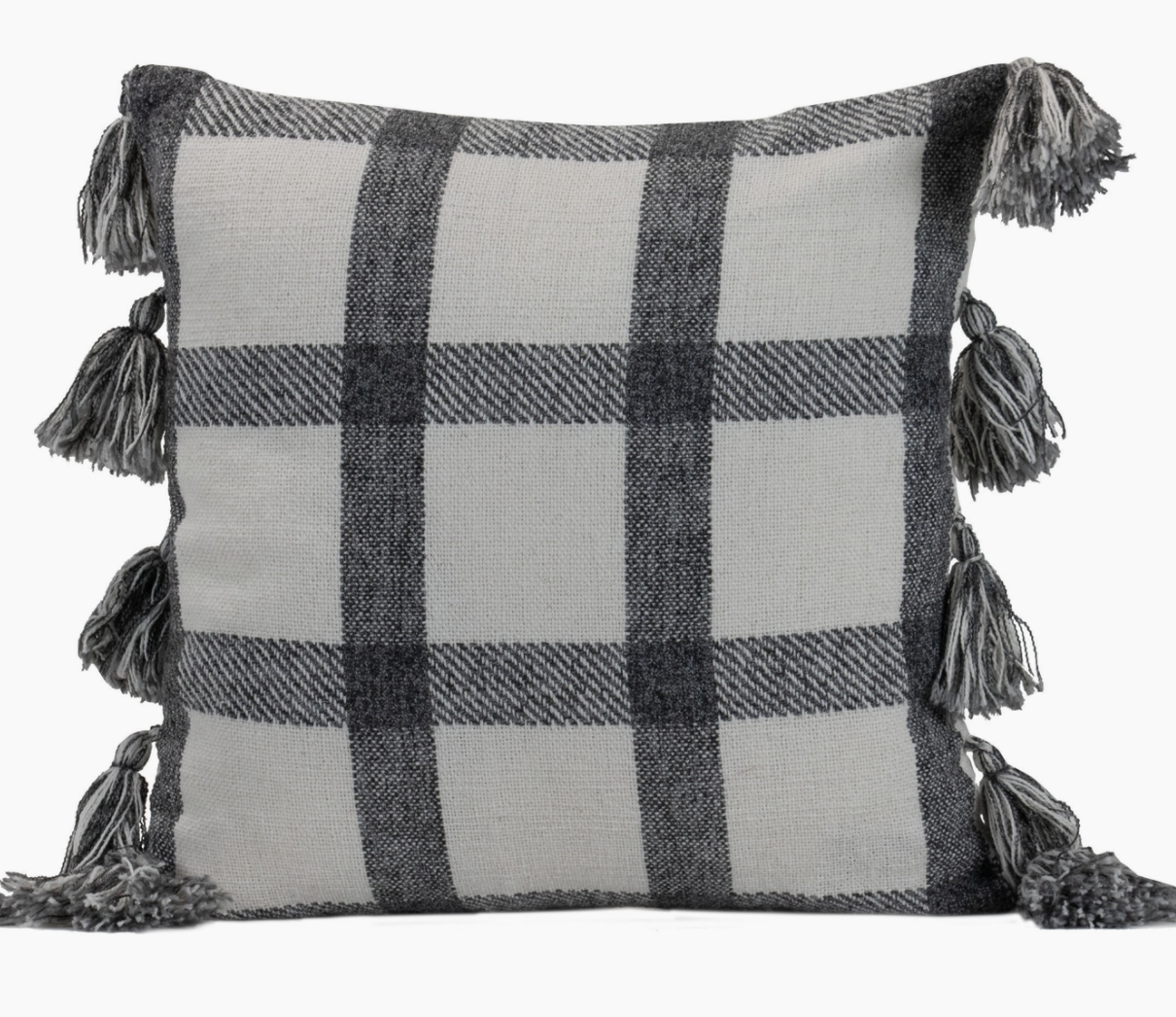 18X18 Jacque Hand Woven Pillow In Black
